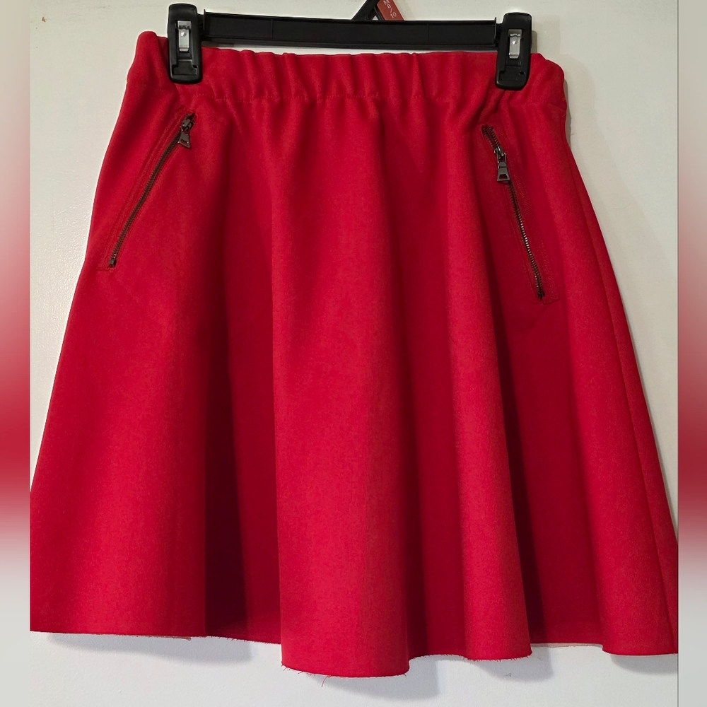 Zara Vibrant Red Skater Skirt